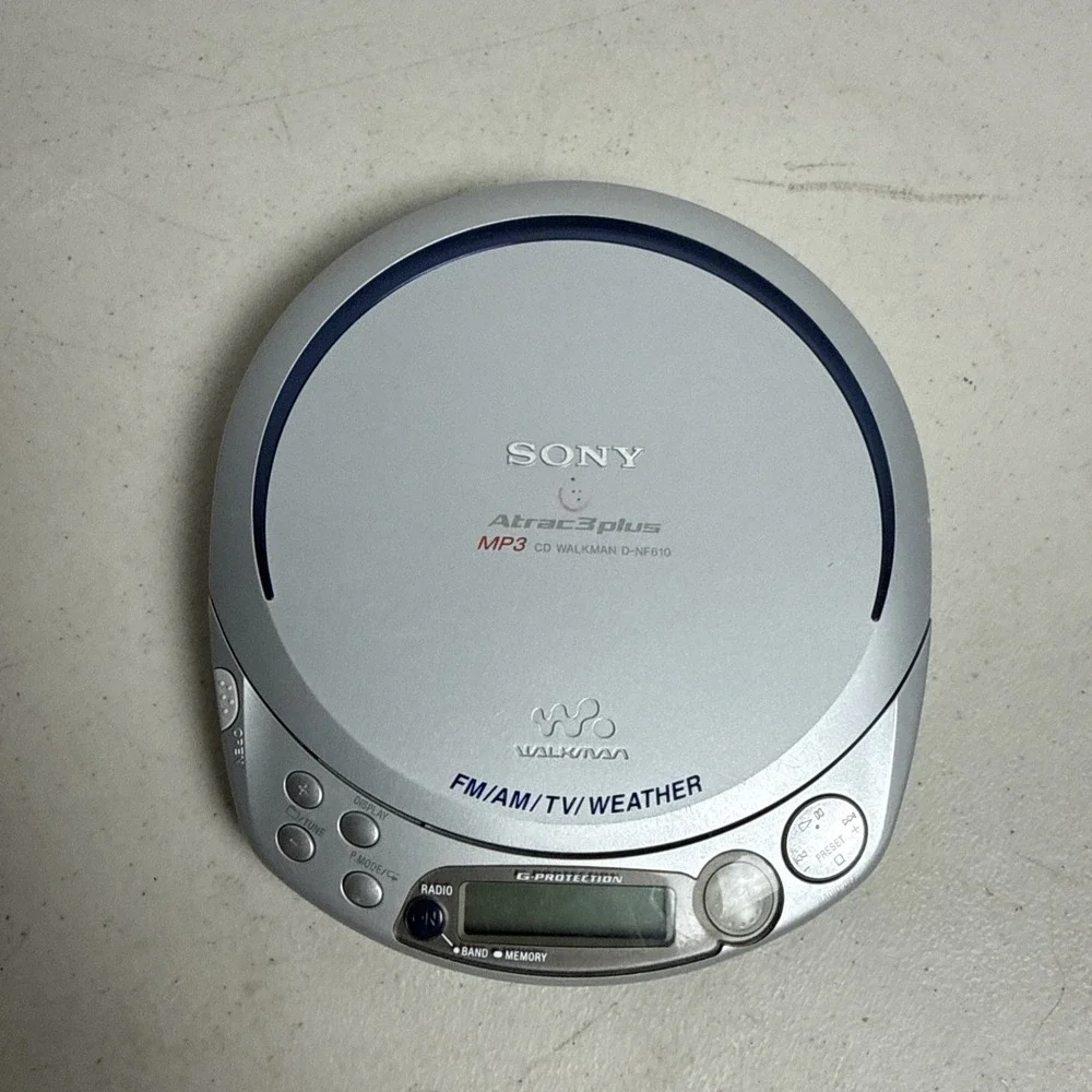 Sony Walkman D-NF610 ATRAC3/MP3 G-Protection FM/AM/TV/Weather Bands CD Player